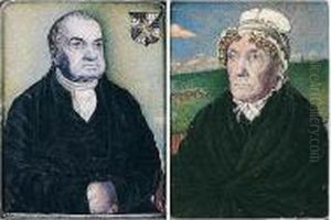 Portrait Of William William; Portrait Of Mrs William William by Frederick Tatham