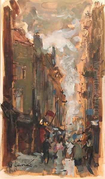 A crowded street, The Hague - view 1