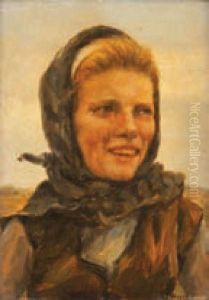 Portrait De Femme by Francis Tattegrain