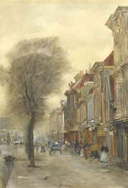 Figures on the Brouwersgracht, The Hague - view 1