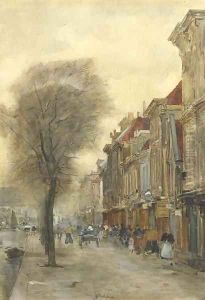 Figures on the Brouwersgracht, The Hague