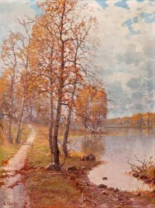 Shore View In Autumn by Eugen Taube