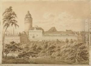 Blick Auf Pleisenburg In Leipzig