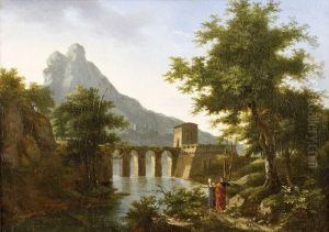 Paysage Neo-classique Au Pont