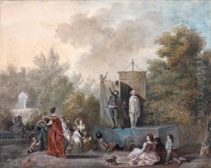 Parade Avec Pierrot, 
Scapin Et Arlequin