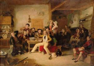 The Celebration of the Birthday of James Hogg, or The Ettrick Shepherd's House-heating by Sir William Allan