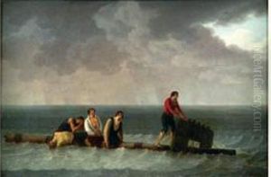 Scene De Naufrage by Jean-Jacques Fr. Taurel