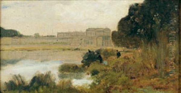 Vue Du Chateau De Versailles, Prise De La Piece D'eau Des Suisses - view 1