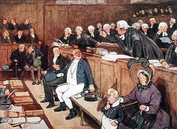 The Trial of Mr Pickwick (scene from 'Pickwick Papers') - view 1