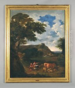 Paesaggio Con Pastori Al Riposo by Carlo Antonio Tavella, Il Solfarola