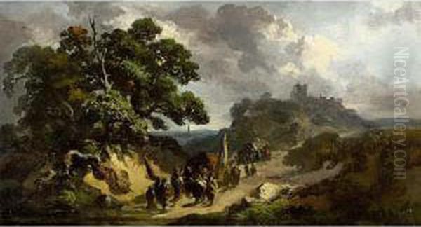 Travellers In A Landscape - view 1