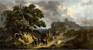 Travellers In A Landscape by Dirk Tavenraat