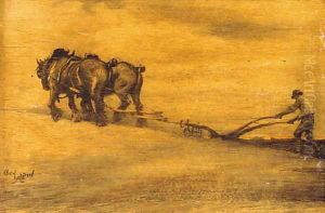 The plough team by Cecil Charles Aldin