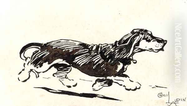 A dachshund running - view 1