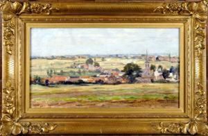 Vue De Village by Louis Taverne