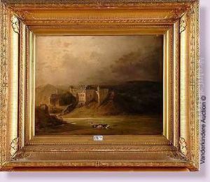 Paysage Anime Au Chateau by Jules Tavernier