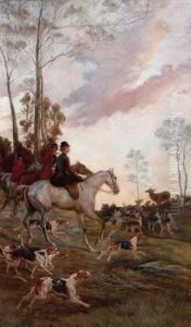 Scene De Chasse De L'equipage Lebaudy by Paul Tavernier