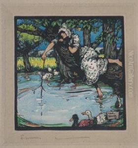 "summer, Spring, Autumn And Winter by Sybil Tawse