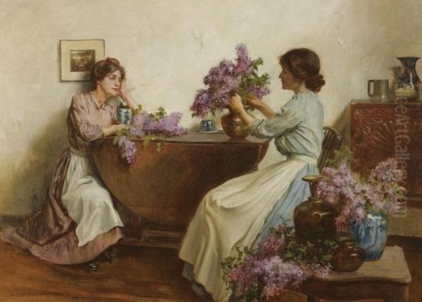 Women Arranging Flowers - view 1