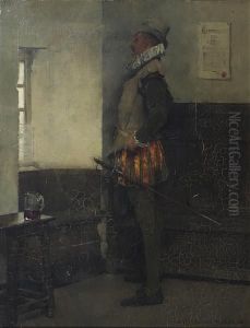 A Gentleman In Doublet And Hose By A Window