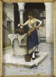 By The Well by Albert Chevallier Tayler