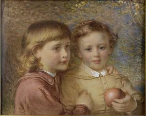 Portraits Of Victor Ralph And Henry Cornwallis, Sons Of The Earl Of Yarborough, Half Length by Edward Tayler