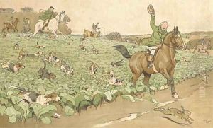 The huntsmens dinner by Cecil Charles Aldin