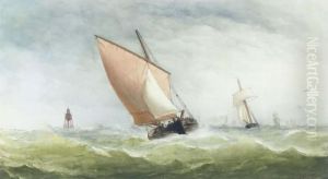 Shipping In A Stiff Breeze Off A Cardinal Buoy