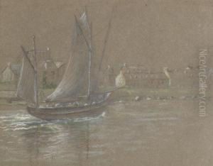 Harbour Scene, Brittany by C.Samuel Taylor