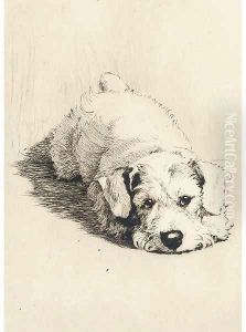 A sealyham puppy by Cecil Charles Aldin