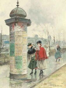 Elegantes sur le quai by Joaquin Pallares y Allustante
