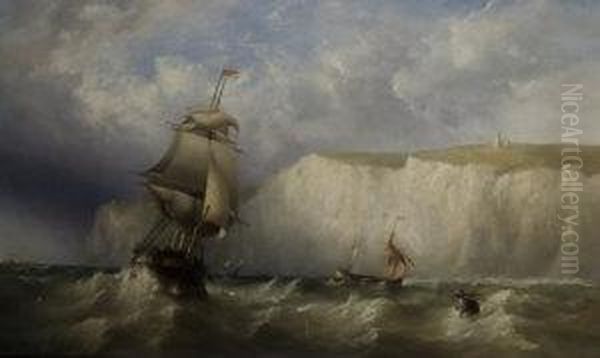 Ships In A Storm Off Dover - view 1
