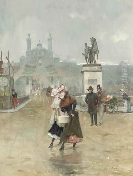 Ladies crossing the Street - view 1