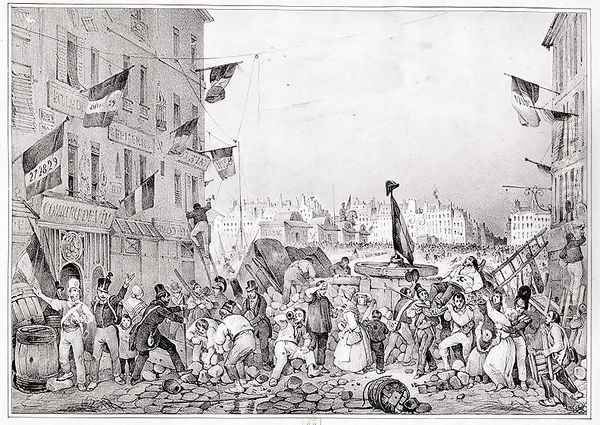 Barricade at the Rue Dauphine, 29th July 1830 - view 1