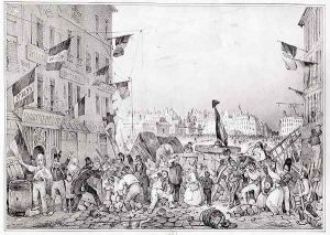 Barricade at the Rue Dauphine, 29th July 1830 by Victor Adam