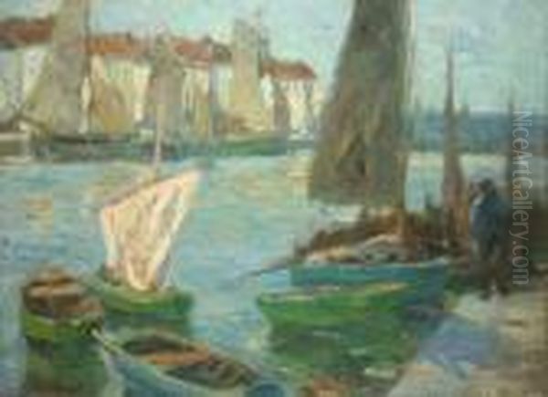 Boats In Harbour, Brittany - view 1