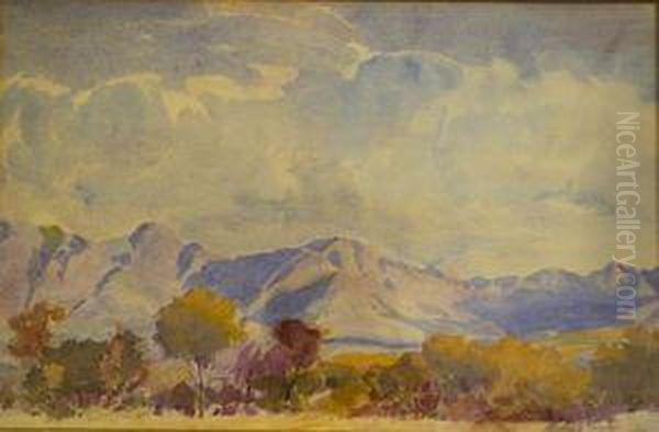Landscape With Blue Mountains - view 1