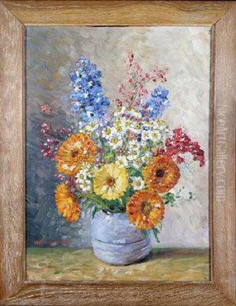 A Spray Of Flowers In A Vase - view 1
