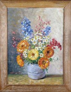 A Spray Of Flowers In A Vase