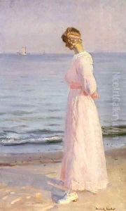 Girl in a Pink Dress, 1914 by Michael Peter Ancher