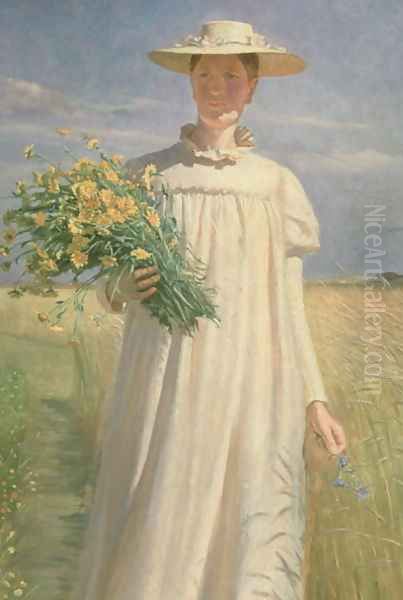 Anna Ancher returning from Flower Picking, 1902 - view 1