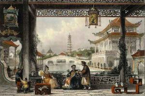 Pavilion and Gardens of a Mandarin near Peking, from 'China in a Series of Views'
