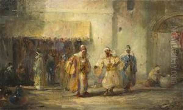 Men In A Courtyard - view 1