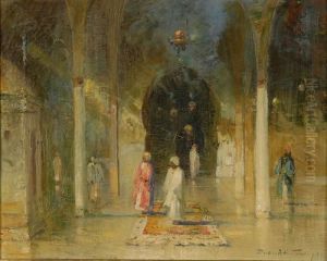 Interior Mosque Scene by Douglas Arthur Teed