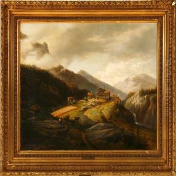 A Shepherd Ina Southern Landscape - view 1