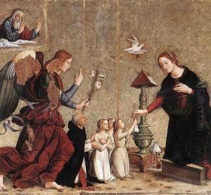 Annunciation 1485 by Romano Antoniazzo