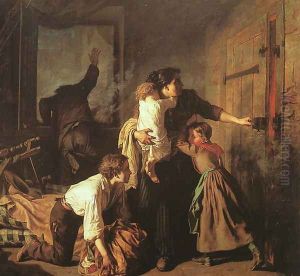 The Fire, 1850-51 by Alexandre Antigna