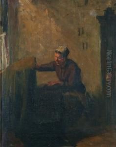 Vrouw Bij Wieg by Henri Teixeira De Mattos