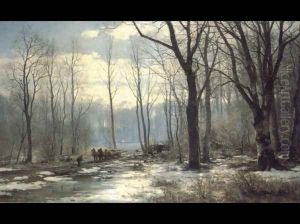 Holzfaller im Englischen Garten in Munchen by Anders Anderson-Lundby