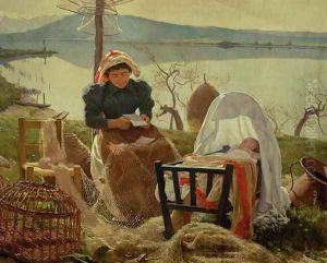 A letter from her husband, 1895 by Angel (Maria Isidro Rodriguez) Andrade Blazquez